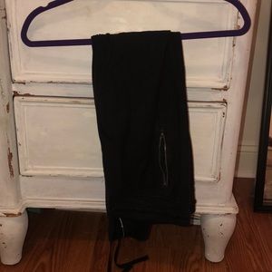So Black Joggers w/ Zip up Pockets